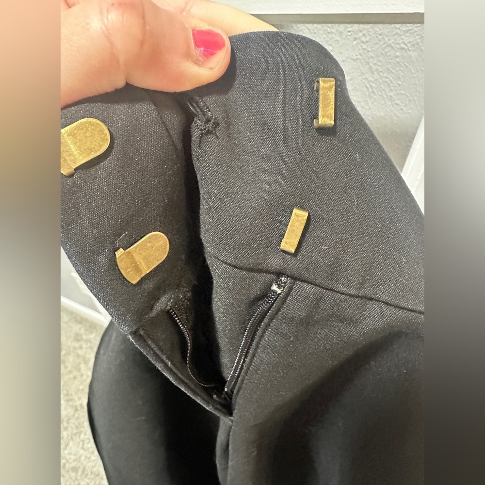 Anne Klein Black with Gold Detail Dress Pants - Picture 3 of 8